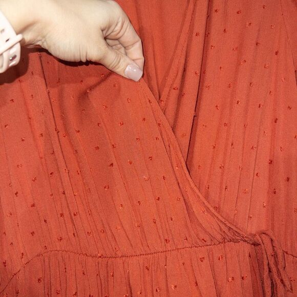 Torrid Acas Red Swiss Dot Linen Dress Size 0 / Large - Picture 6 of 11